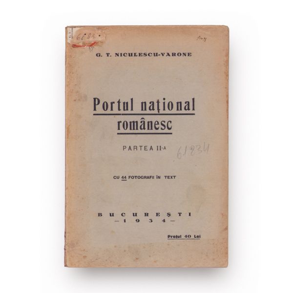 G. T. Niculescu-Varone, Portul național românesc, 1933-1934, două volume