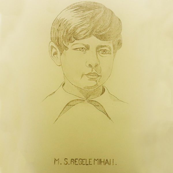 Regele Mihai I, portret gravat în onix, 1927-1930