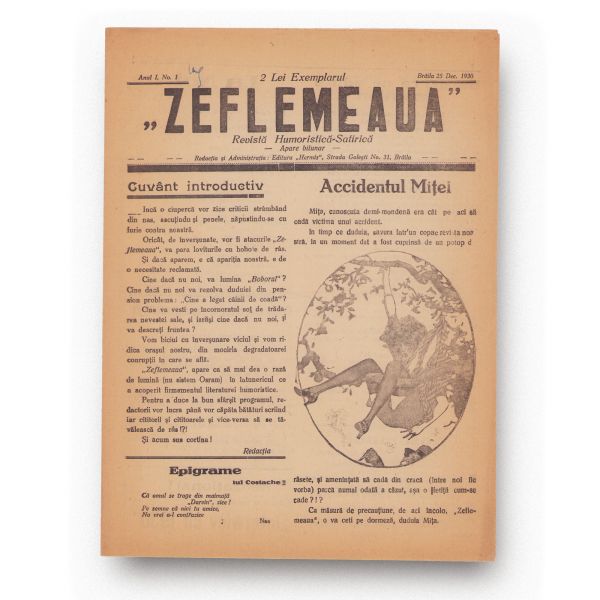 Publicațiile „Umorul”, Anul I, Nr. 1, 1931  + „Zeflemeaua”, Anul I, Nr. 1, 1930 