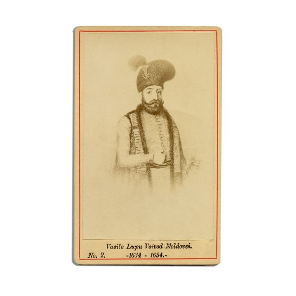 Ștefan cel Mare, Grigore I Ghica, Vasile Lupu și un ostaș, patru fotografii tip carte-de-visite
