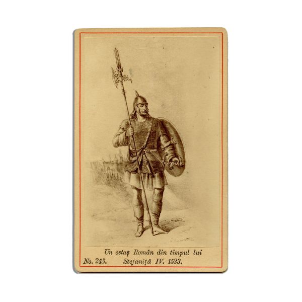 Ștefan cel Mare, Grigore I Ghica, Vasile Lupu și un ostaș, patru fotografii tip carte-de-visite