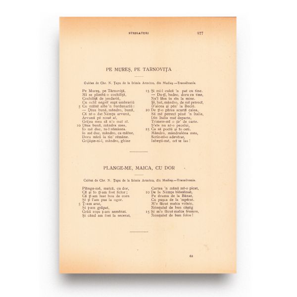 Gr. G. Tocilescu, Materiale folkloristice, 1900, trei volume, cu semnătura lui M. Beniuc