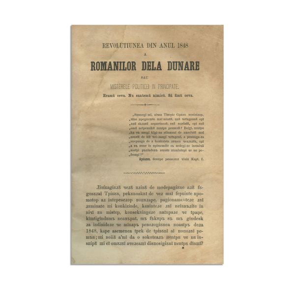 Emanoil Chinezu, Revoluțiunea din anul 1848 a românilor de la Dunăre, 1859