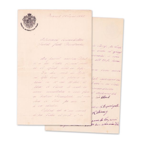 Mitropolitul Calinic Miclescu, scrisoare pentru fratele său Dimitrie Miclescu, 1880