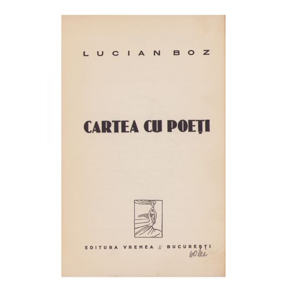 Lucian Boz, Cartea cu poeți, [1934], cu dedicație 