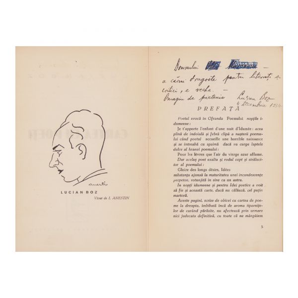 Lucian Boz, Cartea cu poeți, [1934], cu dedicație 