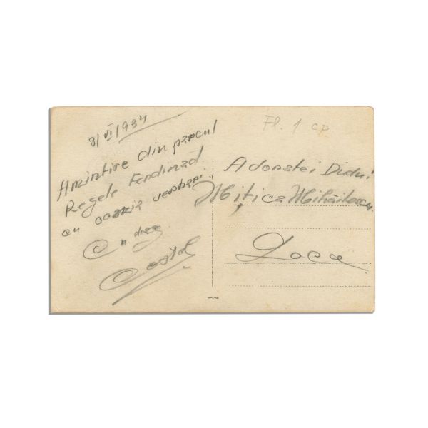 Încoronarea regelui Ferdinand I și a reginei Maria, ordin circular + discurs + bilet de trotuar + două fotografii tip carte poștală