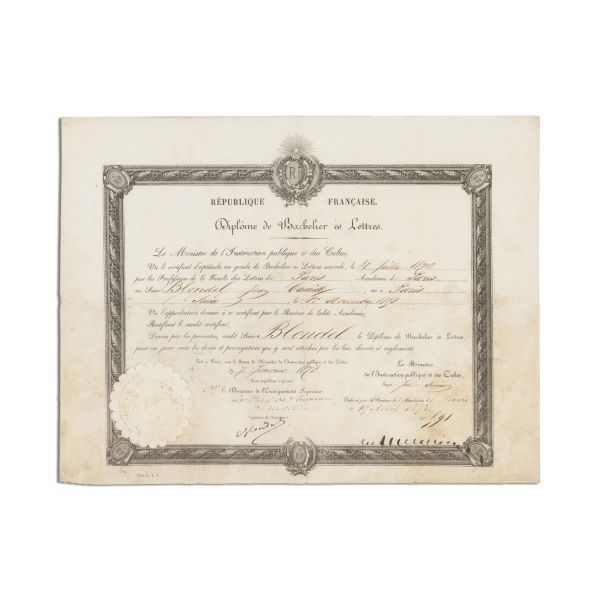Camille Blondel și Jeanne Blondel Bidos, 17 documente personale