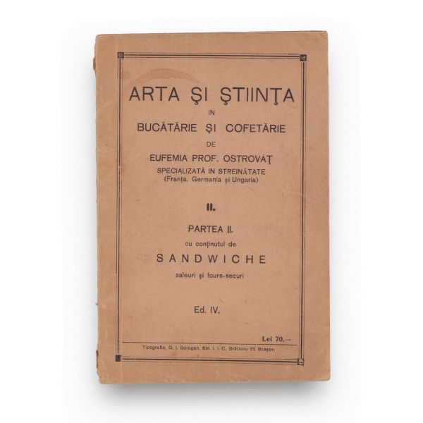 Eufemia prof. Ostrovăț, Arta și știința în bucătărie și cofetărie