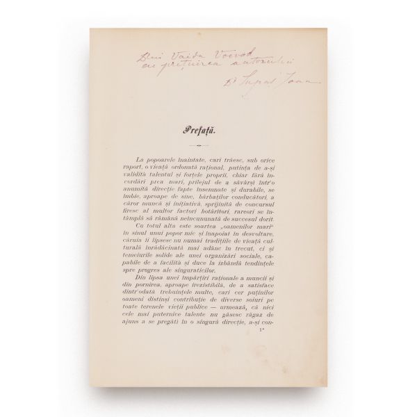 Mitropolitul Andrei Șaguna. Monografie istorică, cu dedicația lui Ioan Lupaș pentru Vaida Voevod + Scriere comemorativă, 1909 + Ioan Slavici, Dare de seamă, 1880