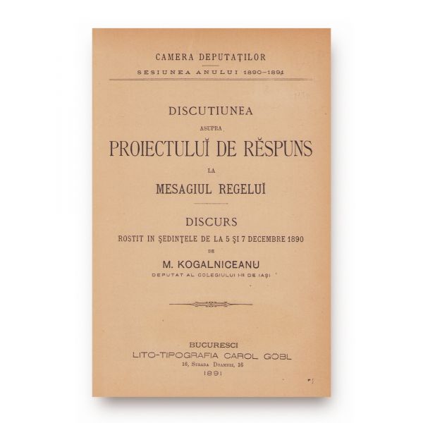Mihail Kogălniceanu, Organizare militară + Răspuns regelui , 1864-1891
