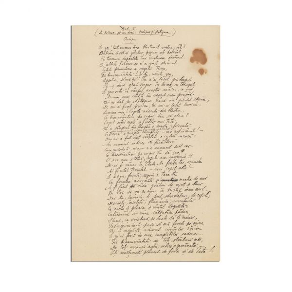 Victor Eftimiu, Thebaida, manuscris complet, 1924