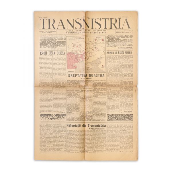 Publicația „Transnistria”, anul I, trei numere, 17 august-23 martie 1942
