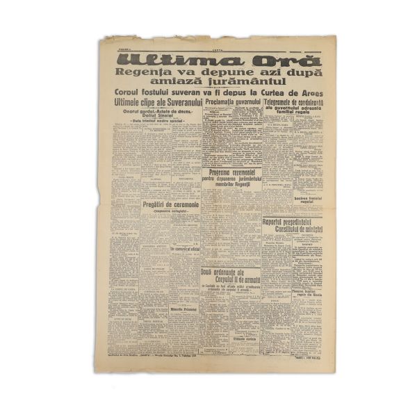 Publicația „Lupta”, Anul VI, 22 iulie 1927, număr comemorativ dedicat decesului regelui Ferdinand I