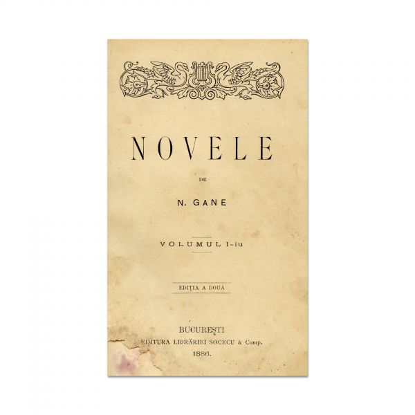N. Gane, Novele, cu dedicație olografă, 1890
