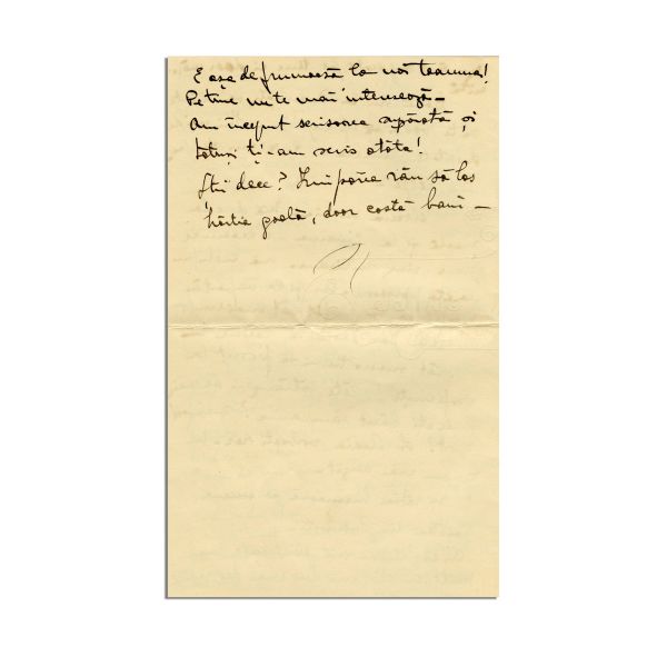 Rica Botez, scrisoare pentru Mircea Eliade, 25 octombrie 1932
