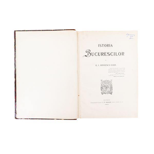 G. I. Ionnescu-Gion, Istoria Bucurescilor, 1899