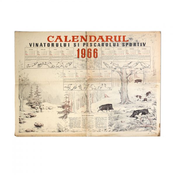 Calendarul vânătorului și pescarului sportiv pe anul 1966