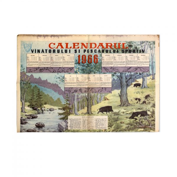 Calendarul vânătorului și pescarului sportiv pe anul 1966
