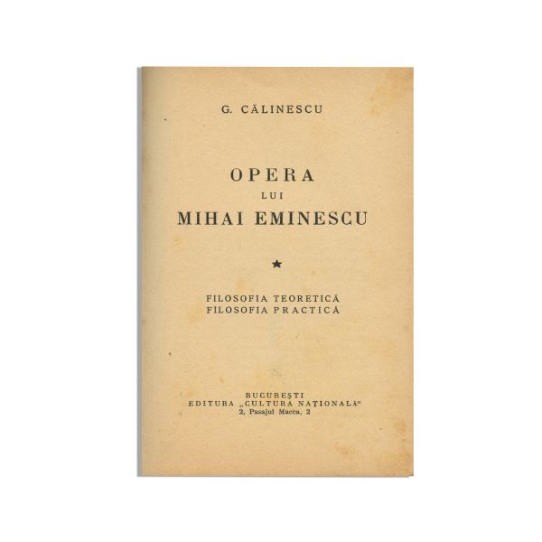 George Călinescu, Operele lui Mihai Eminescu, 5 volume, cu dedicație către Lucian Boz