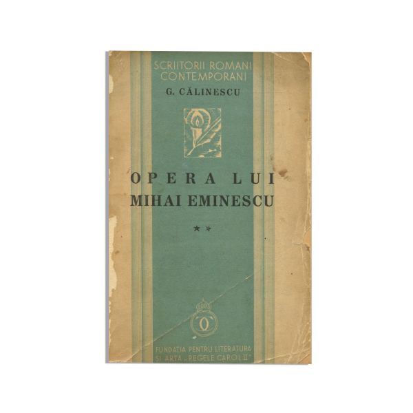 George Călinescu, Operele lui Mihai Eminescu, 5 volume, cu dedicație către Lucian Boz