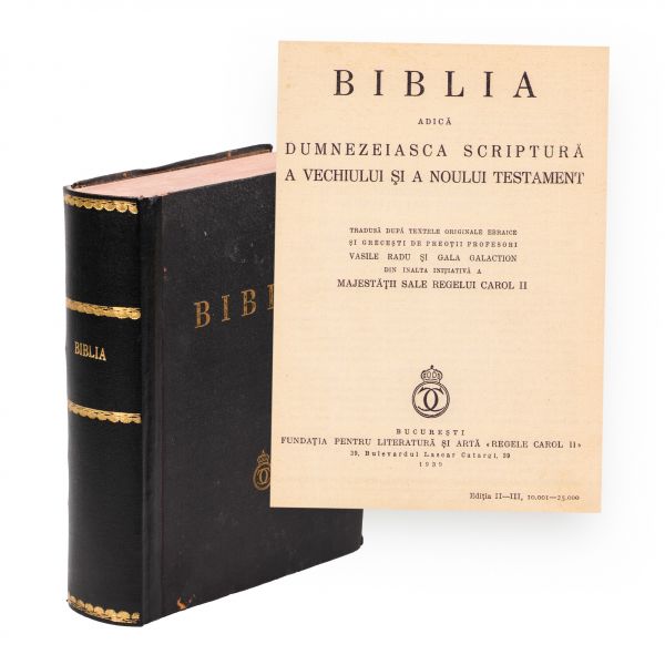 Biblia, 1939, tradusă de Vasile Radu și Gala Galaction