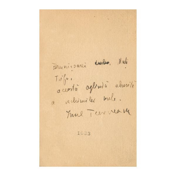 Ionel Teodoreanu, Întoarcerea în timp, 1941, cu dedicație pentru Nuți Trifu