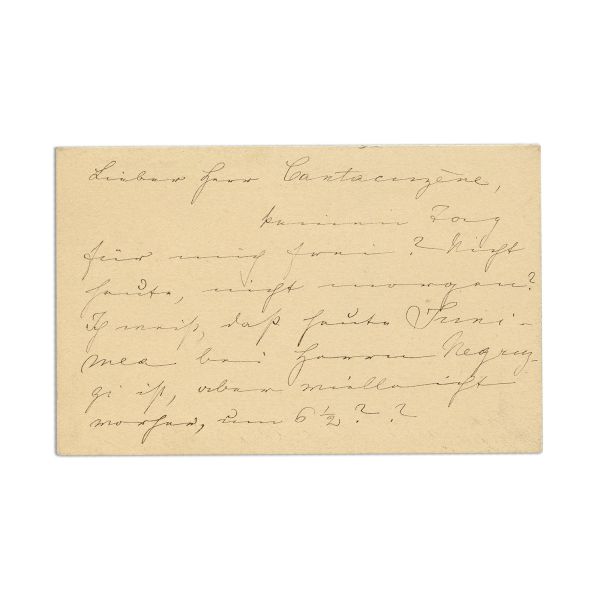 Mite Kremnitz, două cărți de vizită + scrisoare pentru I. A. Cantacuzino, 1892
