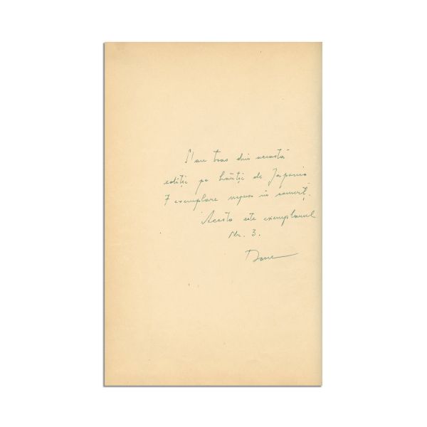 Dan Smântânescu, Lozinci regale, 1939, cu dedicație, exemplar bibliofil