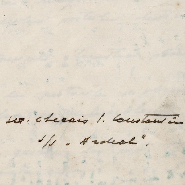 I. Constantin, Jurnal de la bordul navei S.M.R. „Ardealul”, cca. 1930