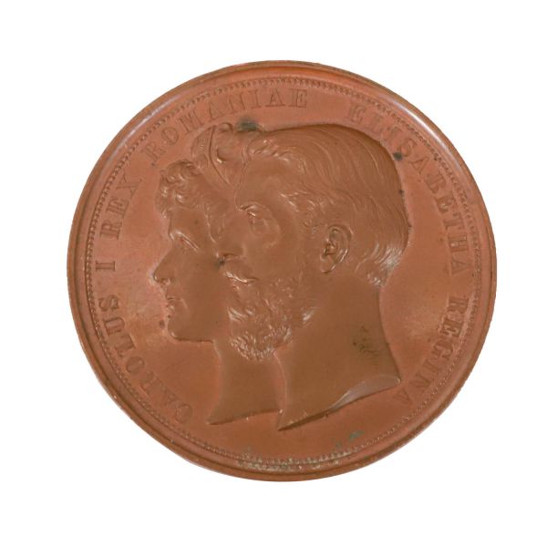 Inaugurarea Castelului Peleș, medalie din bronz, gravor W. Kullrich, 1883