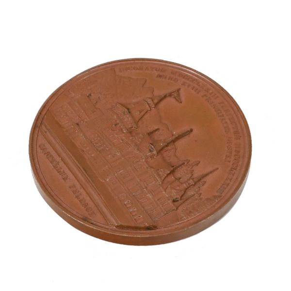 Inaugurarea Castelului Peleș, medalie din bronz, gravor W. Kullrich, 1883