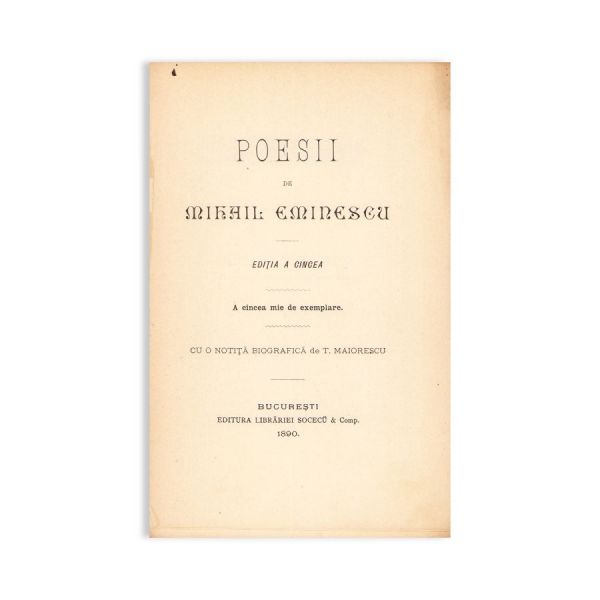 Mihai Eminescu, Poezii, 1892, Ediția a VI-a