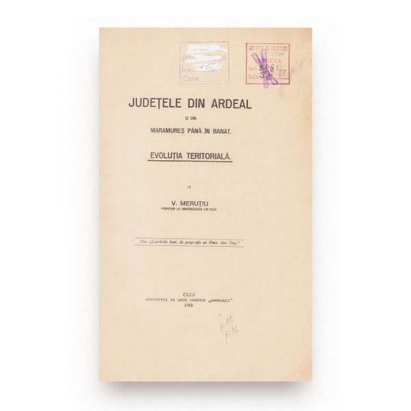 V. Meruțiu, Județele din Ardeal și din Maramureș până în Banat, 1929 