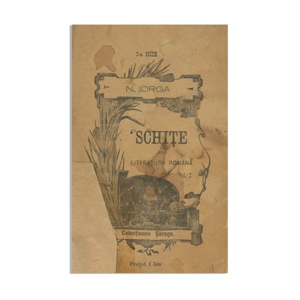 Nicolae Iorga, Schițe din literatura română, cu dedicație către B.P. Hasdeu