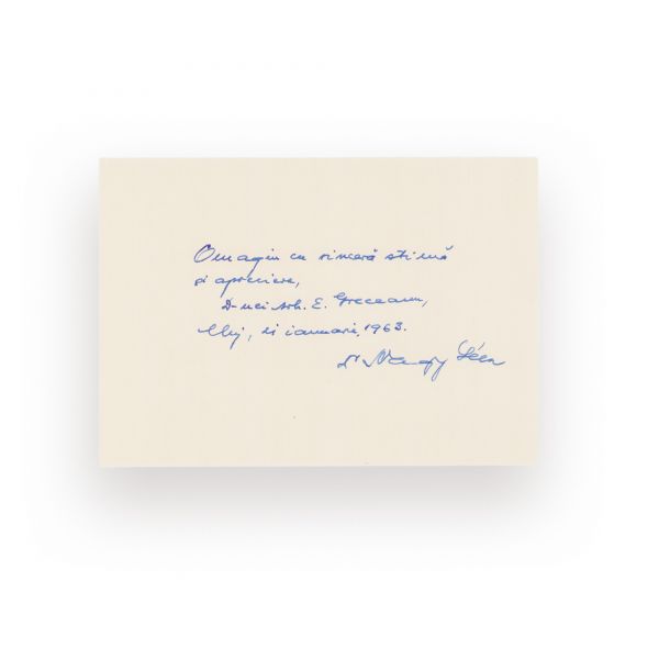 Biserici și turnuri reformate din Transilvania, 1929, cu dedicație pentru Eugenia Greceanu