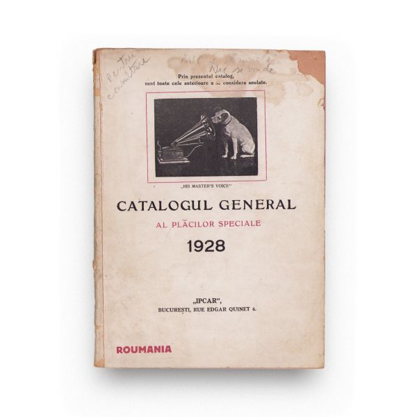 Plăcile produse de casa de discuri „His Master's Voice”, două cataloage pe anii 1928-1929