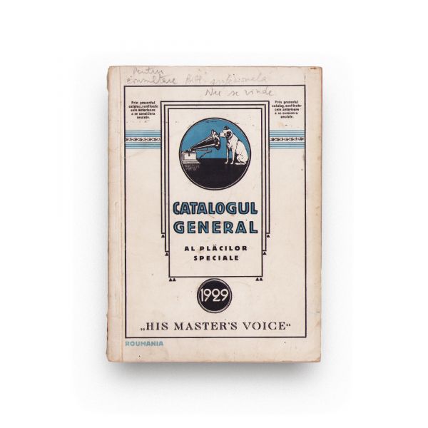 Plăcile produse de casa de discuri „His Master's Voice”, două cataloage pe anii 1928-1929