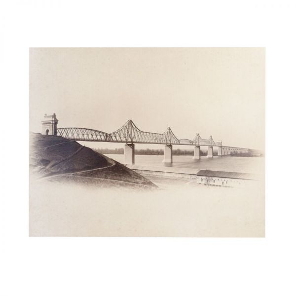 Podul Regele Carol I, fotografie de mari dimensiuni, atelier Franz Duschek, 1895