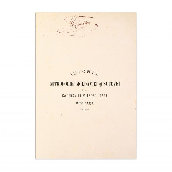 Constantin Erbiceanu, Istoria Mitropoliei Moldaviei și Sucevei, 1888