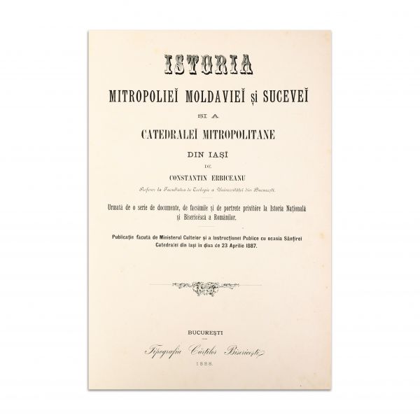 Constantin Erbiceanu, Istoria Mitropoliei Moldaviei și Sucevei, 1888