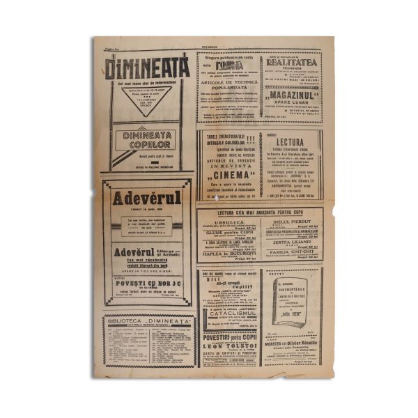 Publicația „Dimineața”, anul XXVI, 30 aprilie, ediție specială - dizolvarea Parlamentului