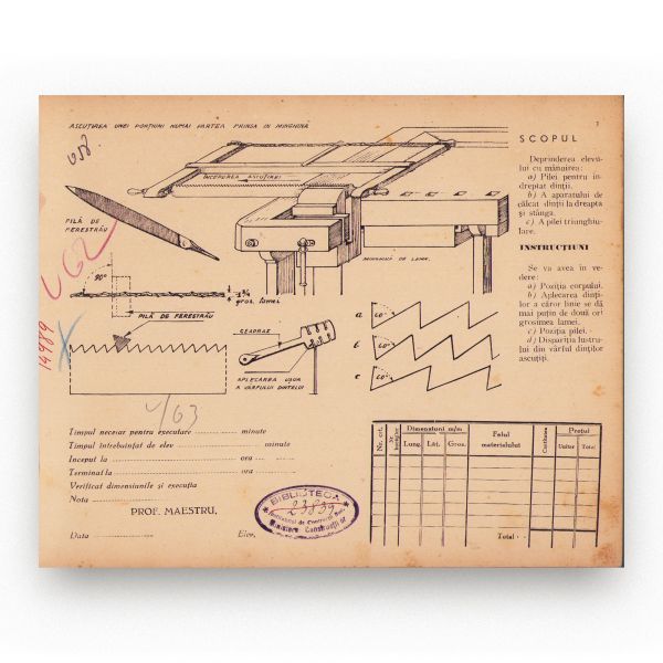 Exerciții metodice de atelier - Lemnărie