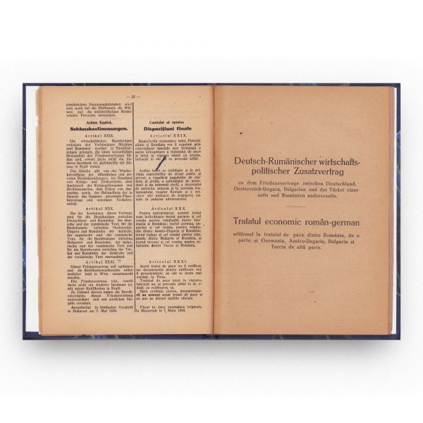Tratatul de pace dintre Germania și România împreună cu anexele germane, 1917