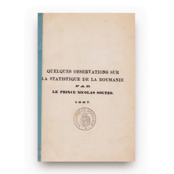 Prințul Nicolae Șuțu, Observations statistiques, 1867