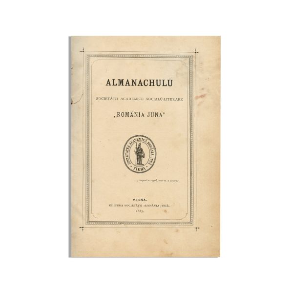 Almanahul Societății Academice Literare „România Jună”, 1883 - Piesă rară