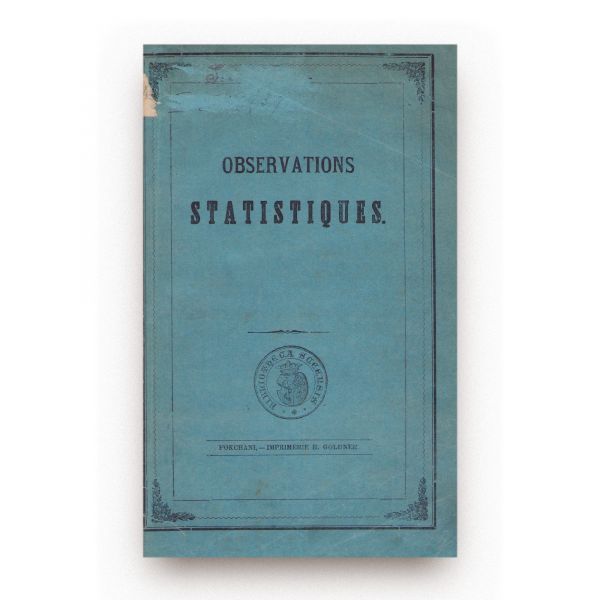 Prințul Nicolae Șuțu, Observations statistiques, 1867