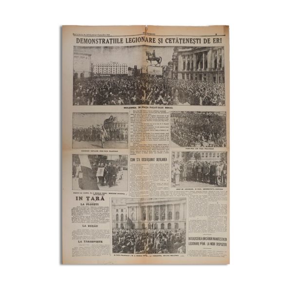 Publicația „Universul”, anul 57, nr. 247, 8 septembrie 1940, două exemplare - depunerea jurământului regelui Mihai I