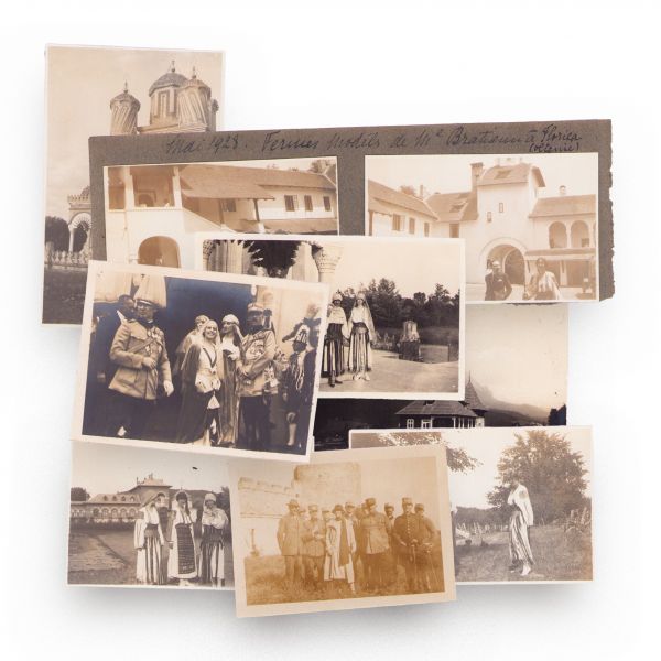 Fiicele lui Barbu Știrbey la moșia Florica, 1923, opt fotografii de epocă