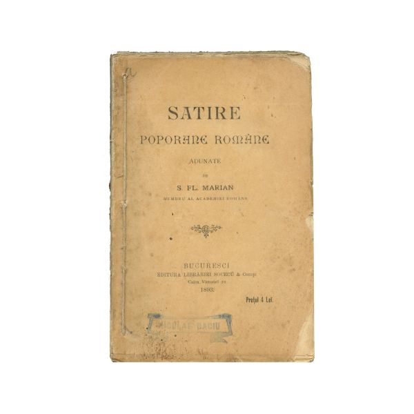Simion Fl. Marian, Satire poporane române, 1893